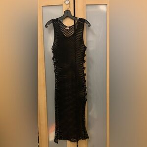 Black fishnet stretchy dress Size 1XL